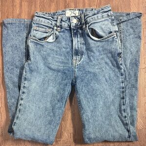 FREE PEOPLE FLARED LIGHTNING PANTS SIZE 25